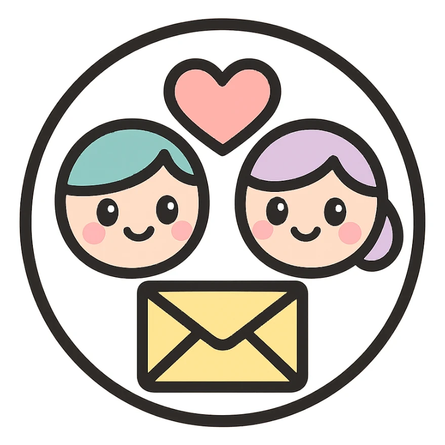 little alchemy style icon
subject: a vow
border: medium-black
shape: round, circular
background: white
style: full color fill with medium black outlining sticker