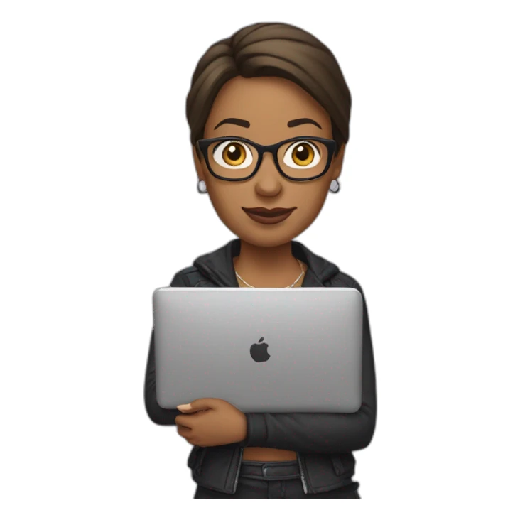 Dawne "the rock"  johnson holding laptop sticker