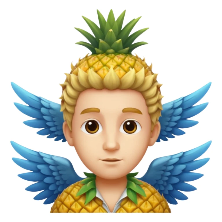 Castoro con le ali e con i capelli a forma di ananas  sticker