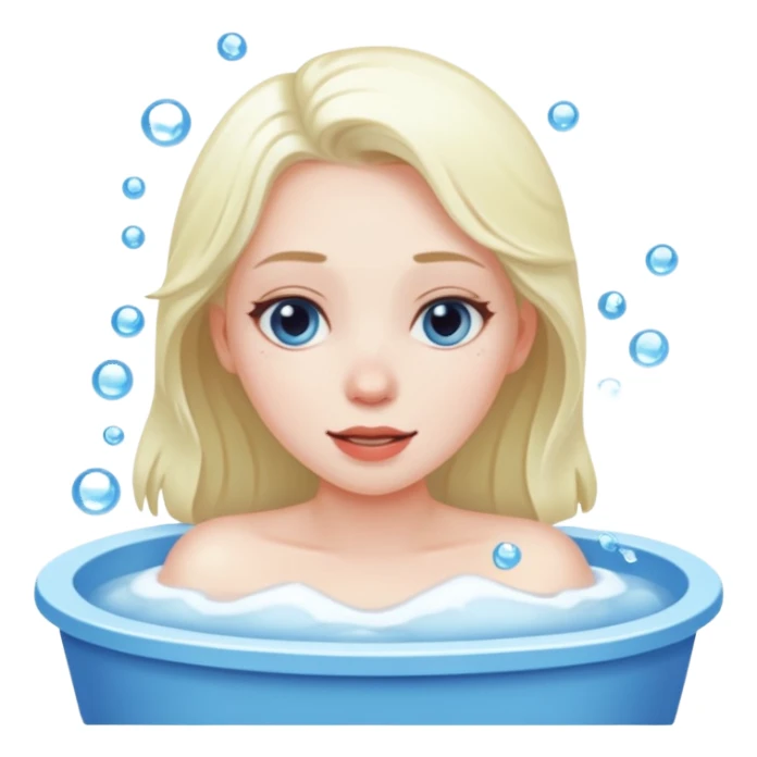 A woman take a ice bath sticker
