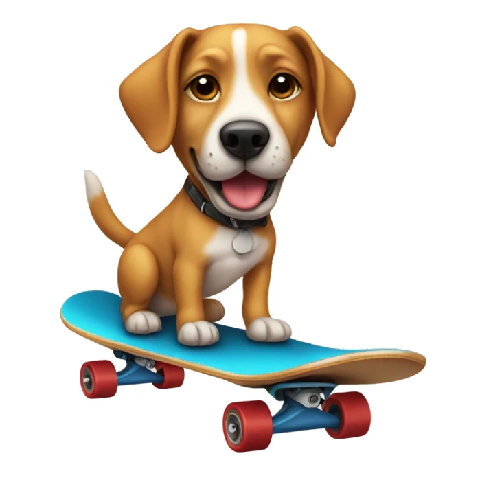 Dog on skateboard sticker