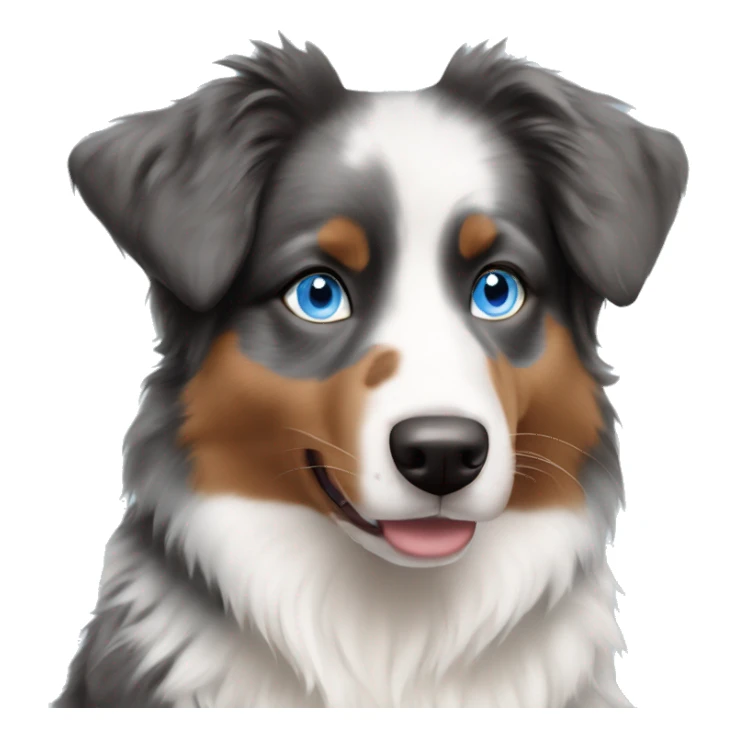 Australian shepherd with ice blue eyes  sticker