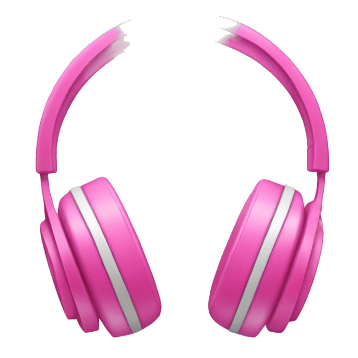 headphones with pink bows on side sticker