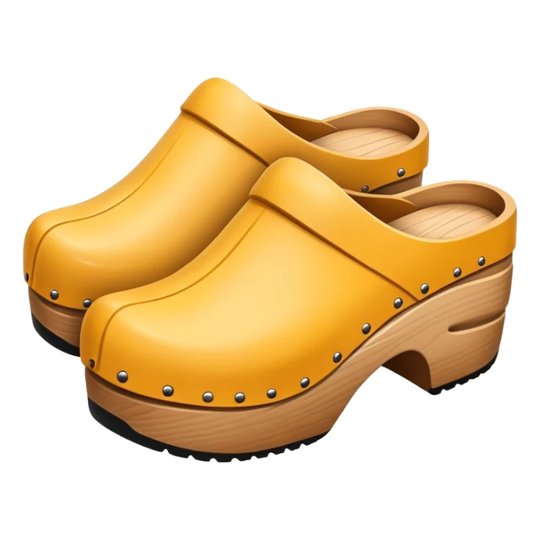 simple wooden traditional minimal clog  sticker