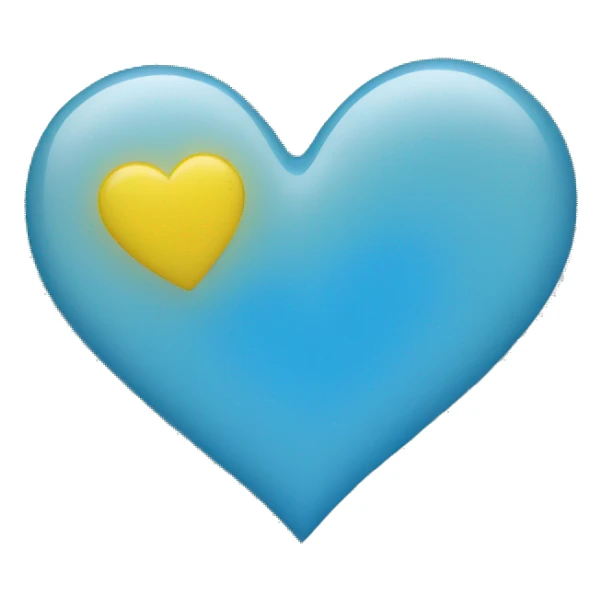 yellow-blue heart sticker
