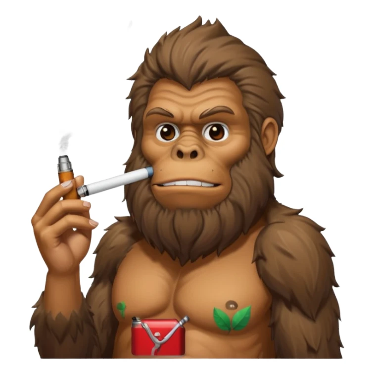 ai sasquash smoking a vape  sticker
