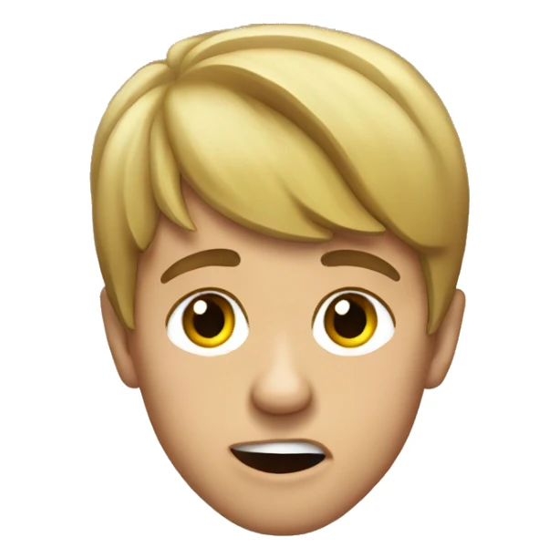 Justin Bieber surprised looking down sticker