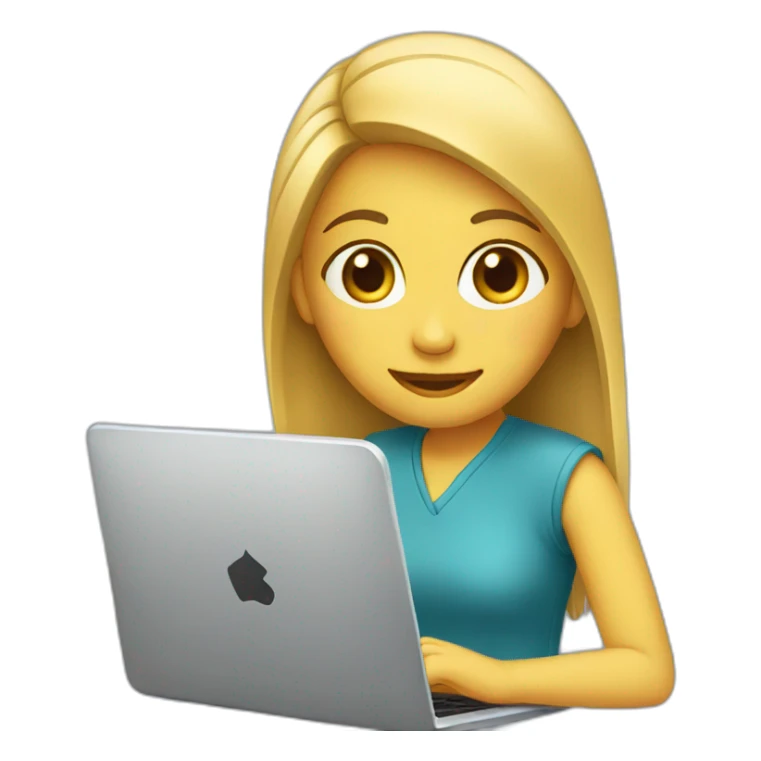 girl with laptop sticker