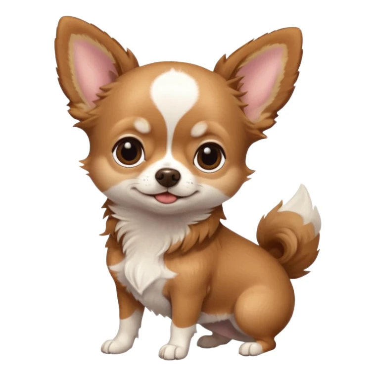 chihuaha long hair sticker
