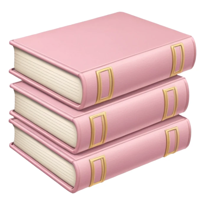Light pink books stacked sticker