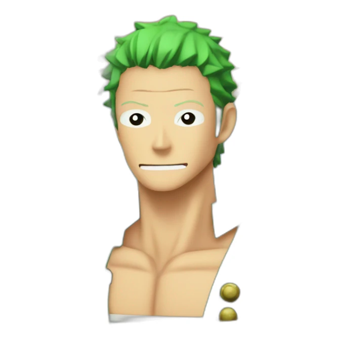 Zoro with a map of the world sticker