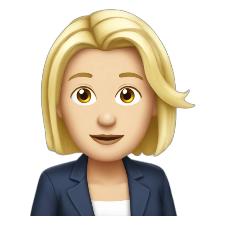 marine lepen en poule sticker