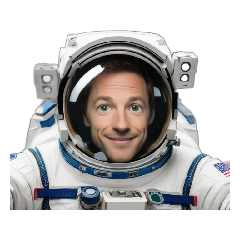 thomas pesquet in space in iss sticker