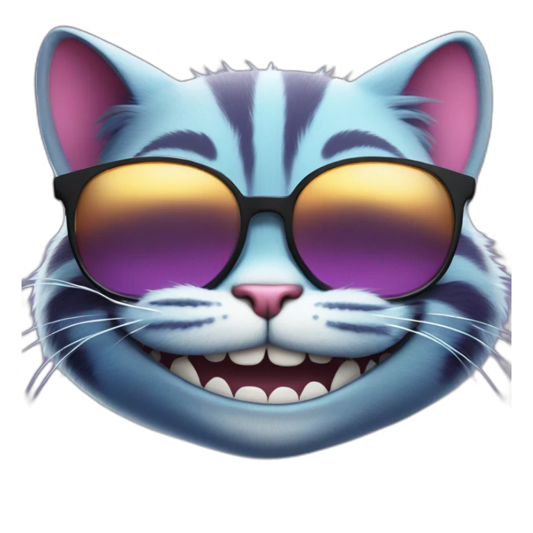 Cool Smiling Cheshire Cat with sunglasses  sticker