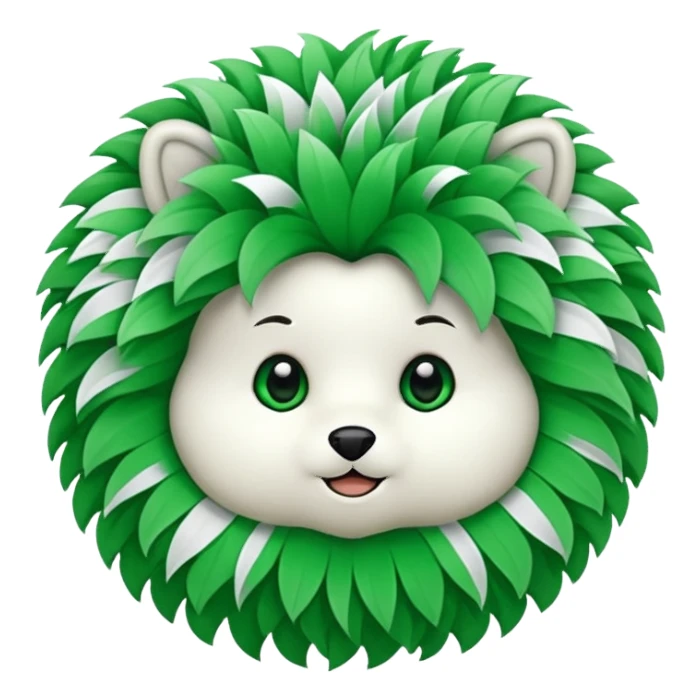 Cheer poms green and white  sticker