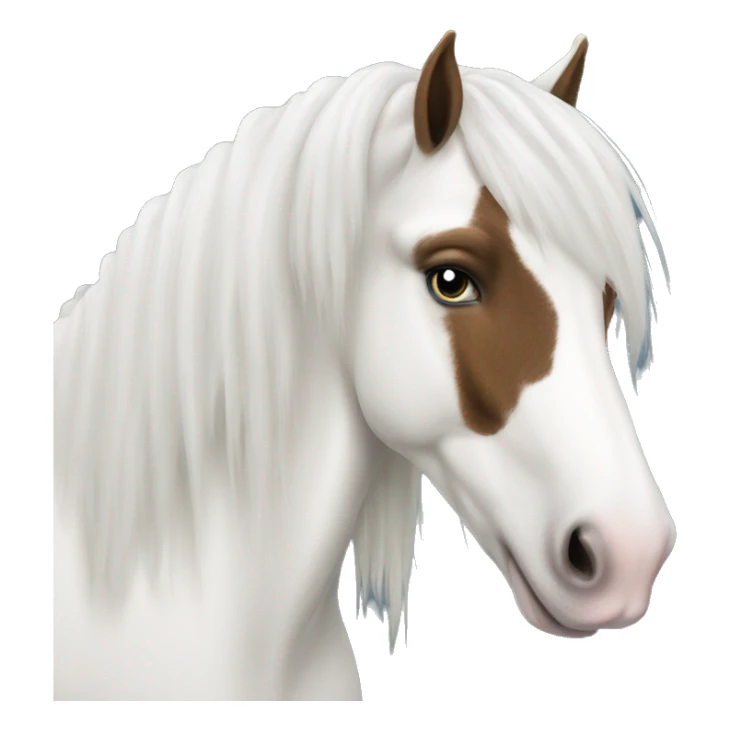 White Shire horse  sticker