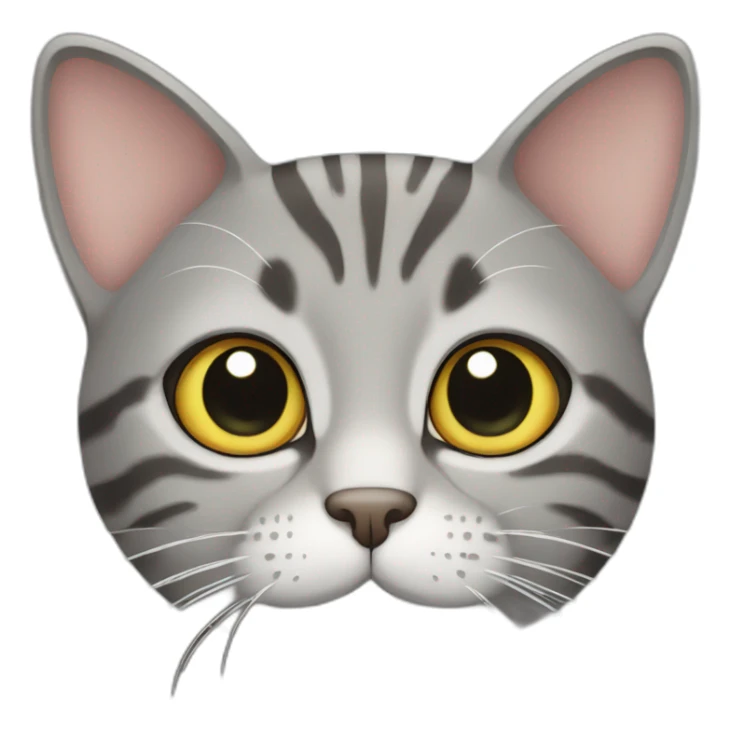 Grey tabby cat sticker