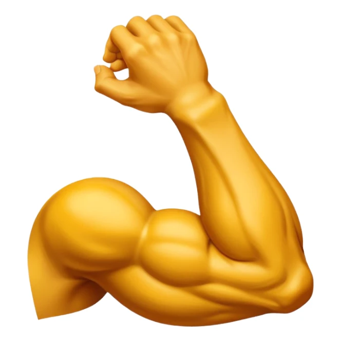 Brazo izquierdo musculoso amarillo sticker