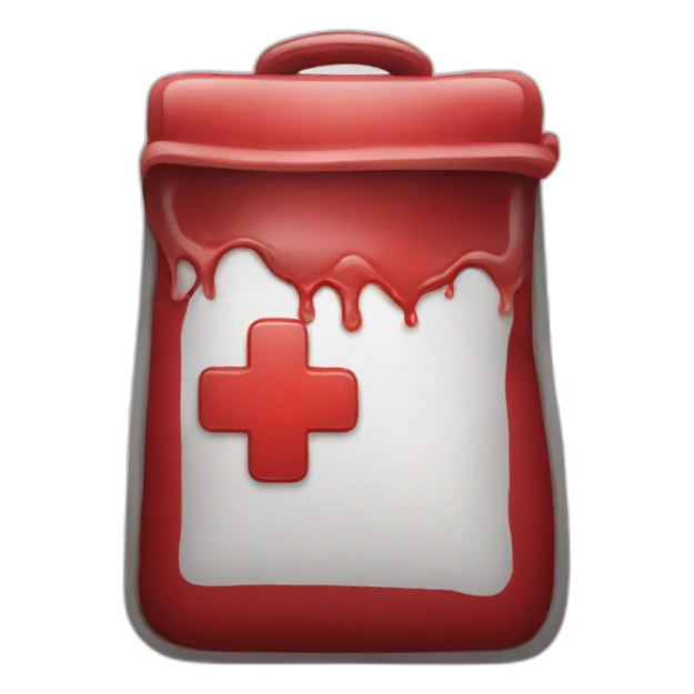 Blood medical bag sticker