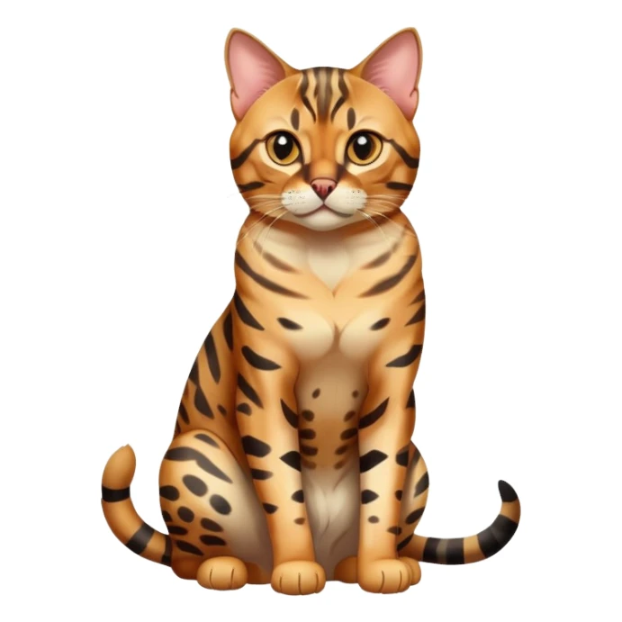 bengal cat full body sitting sticker