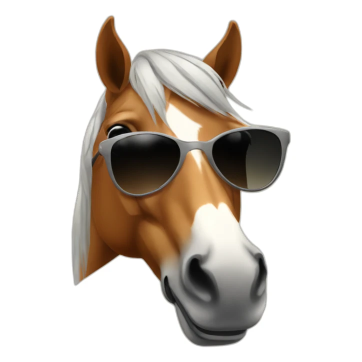 horse wearing sunglasses sticker