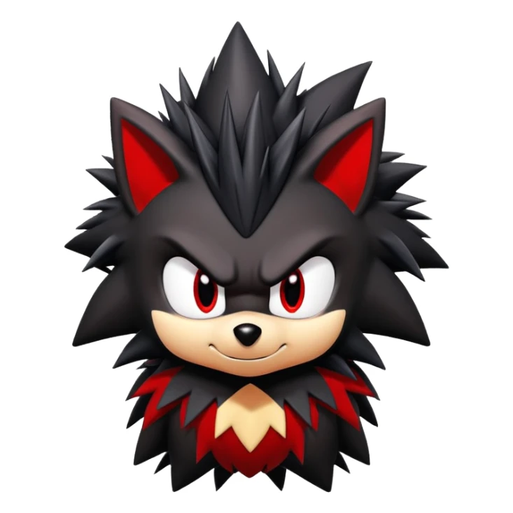 Shadow the hedgehog with black and red fur sticker