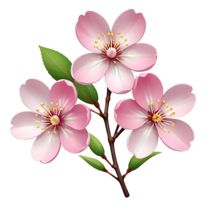 3 rosa weiße Kirschblüten sticker