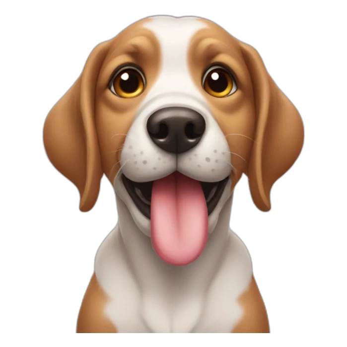 Dog blowing flying kiss sticker