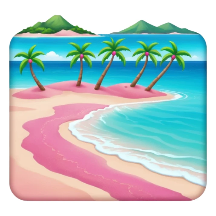 Carribean islands pink  sticker