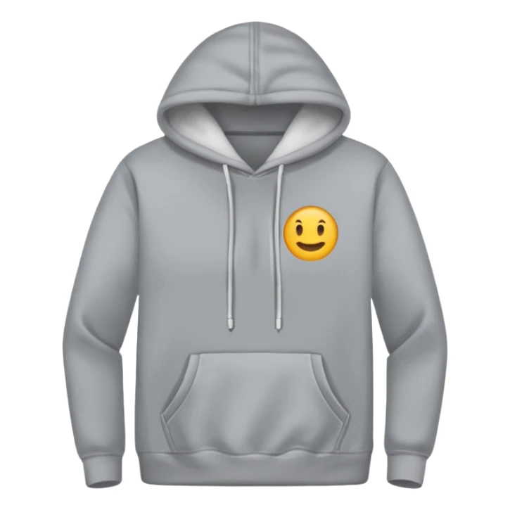 comfy grey hoodie without person sticker