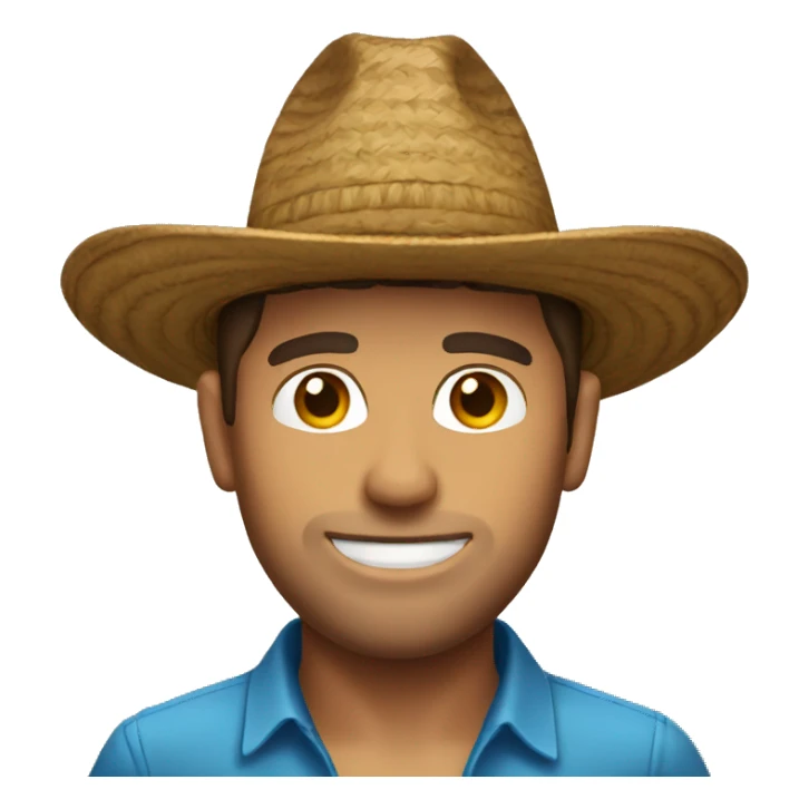 Brown hair guy with sombrero sticker