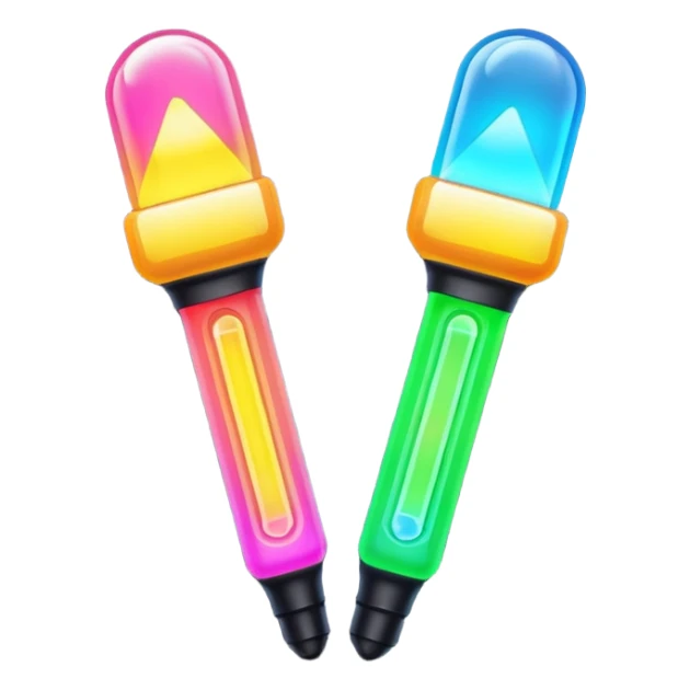 a dual of lightstick sticker