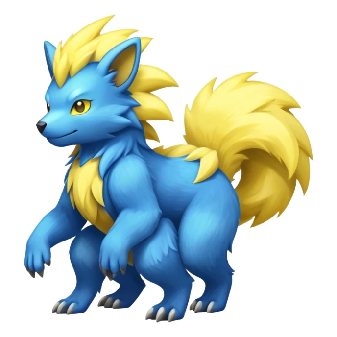 Manectric-Electrike-Fakémon-hybrid-creature (full body)  sticker