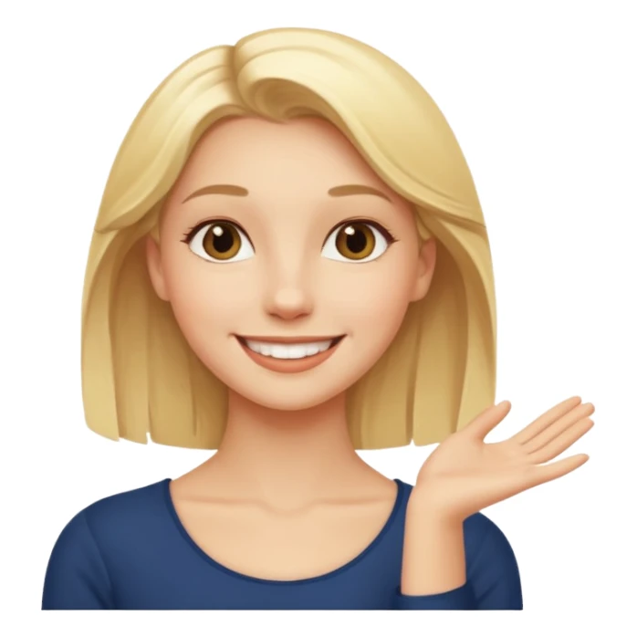 blonde girl in a graceful pose posing for the camera sticker