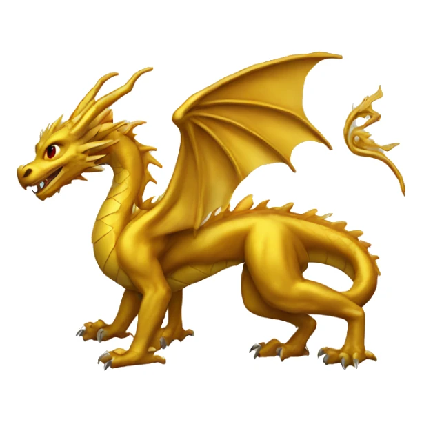 Golden dragon sticker