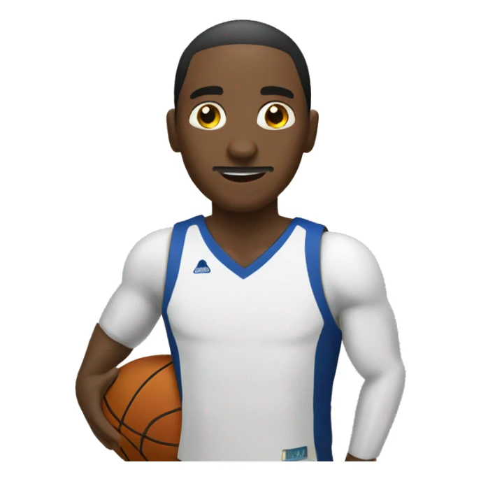 una persona con discapacidad visual, jugando basket  sticker