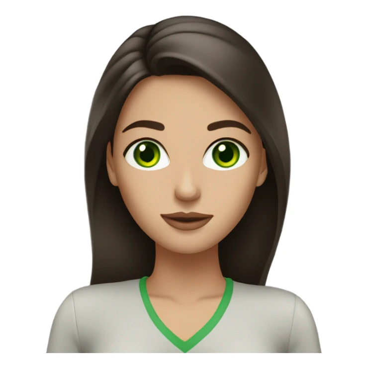 Brunette Model with Green eyes  sticker