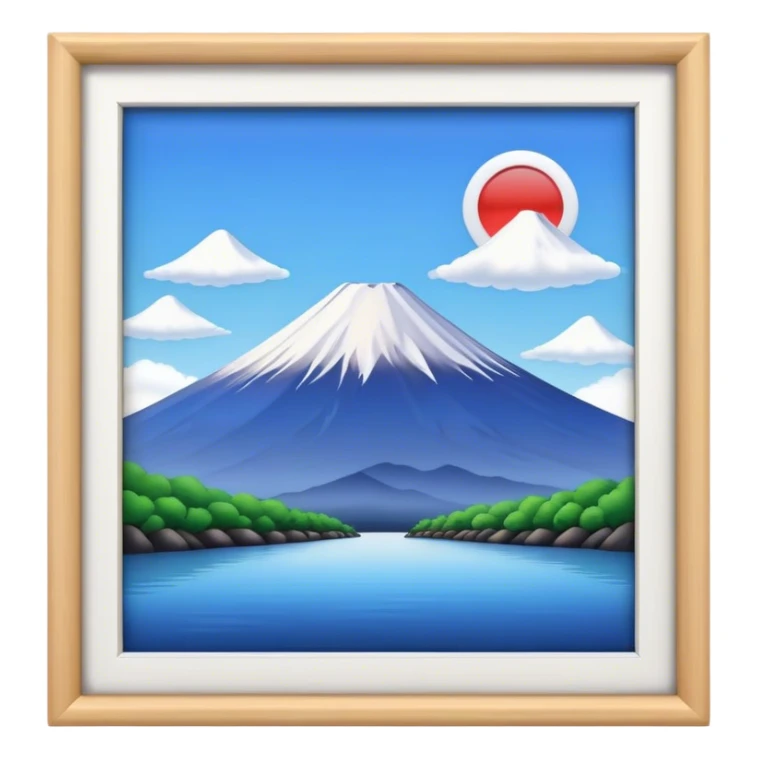 Cinematic Realistic Mount Fuji Emoji  sticker