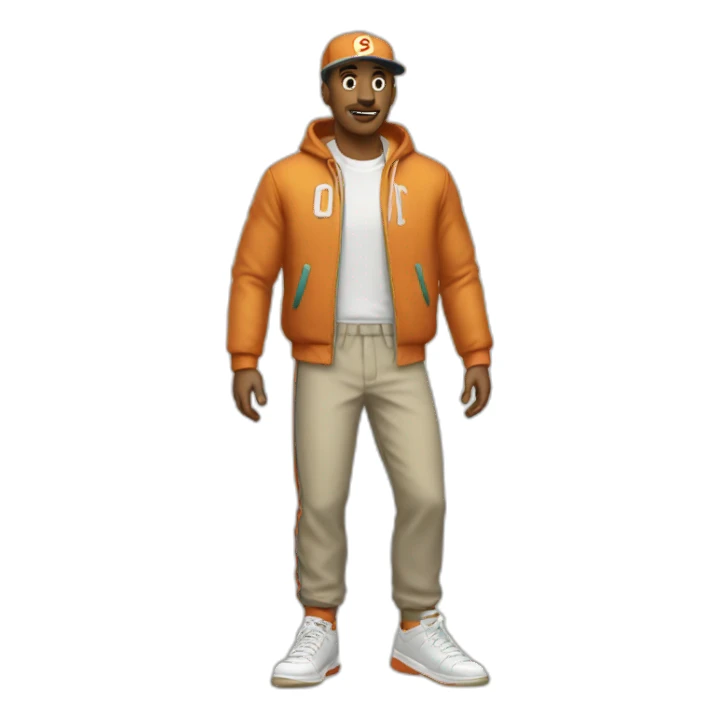 Retro sport clothes for white men sticker