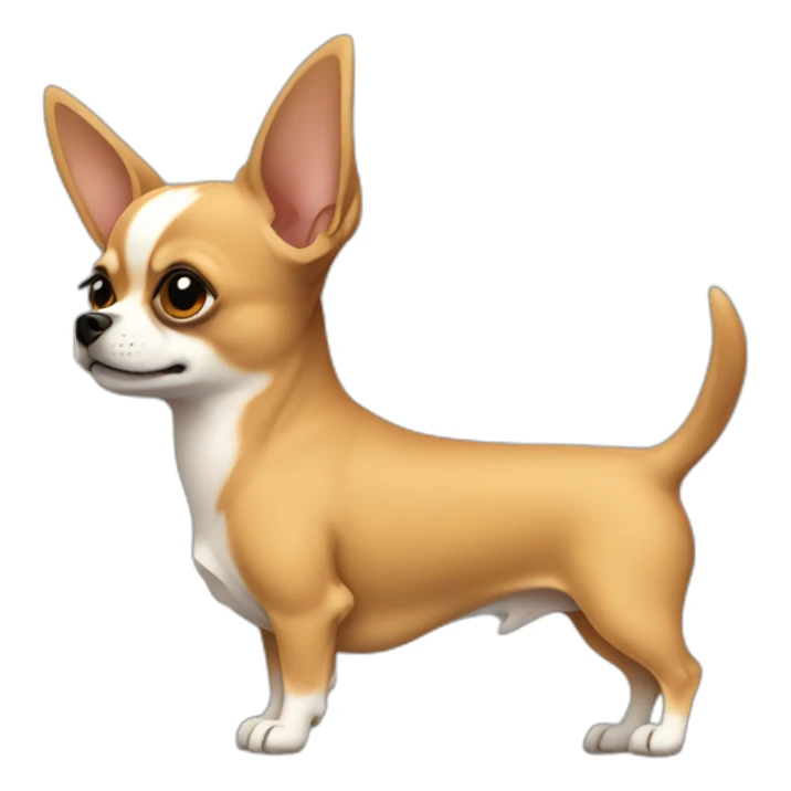 a tan chihuahua side view sticker