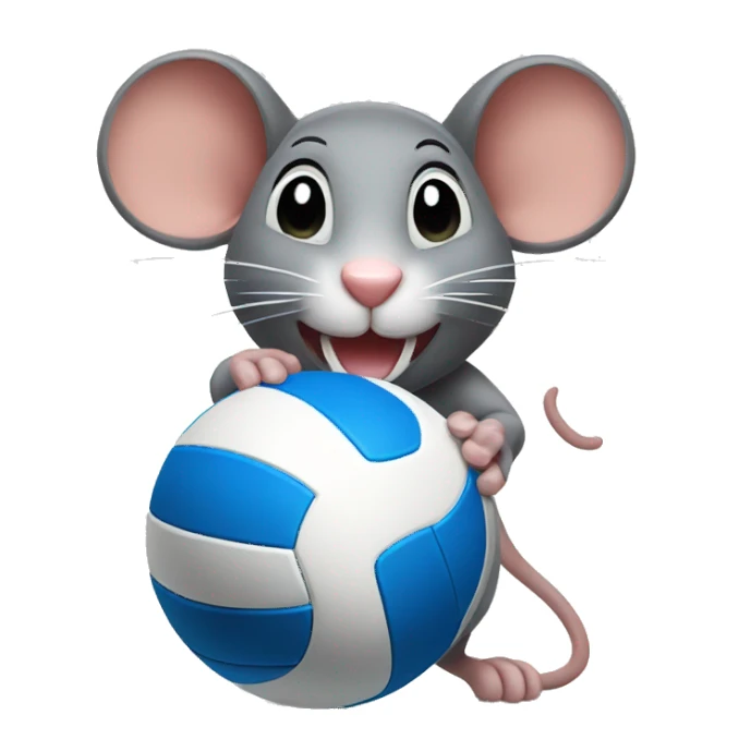 mouse with volleyball sticker