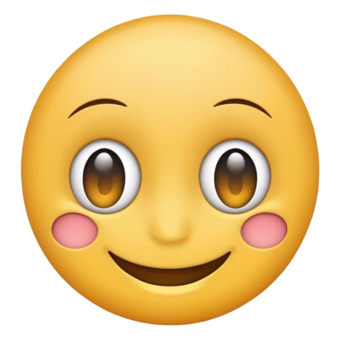 Emoji smiling with all white eyes sticker