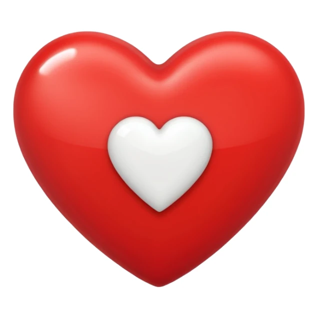 red heart with a white plus on it not a cross sticker