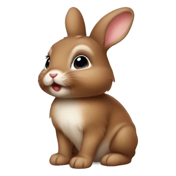 Brown baby bunny  sticker