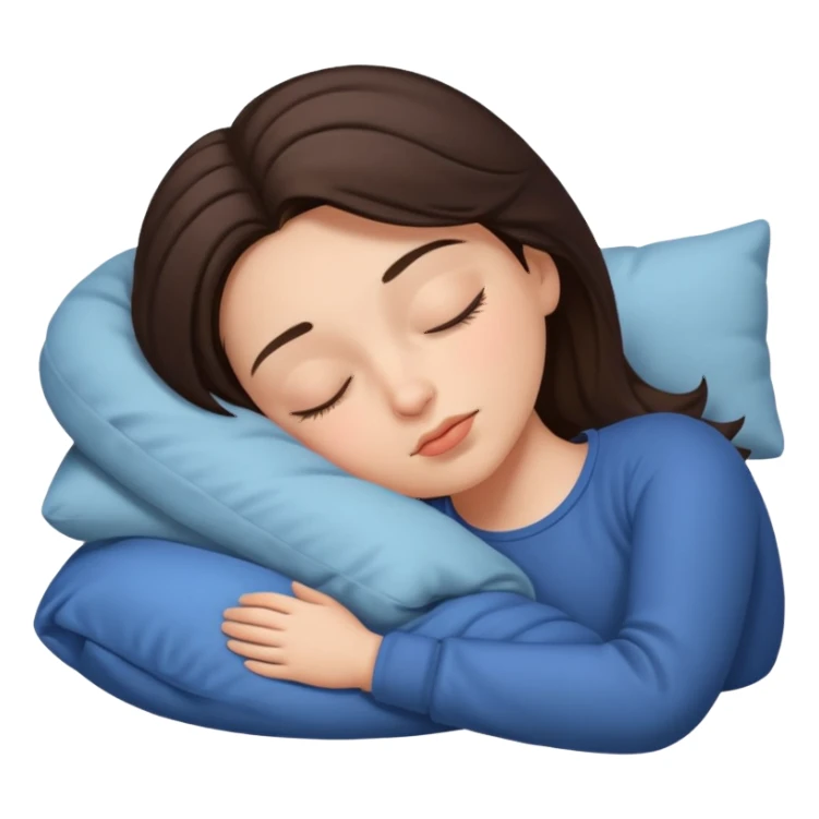Brunette girl sleeping sticker