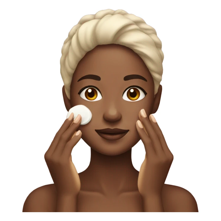 Girl doing skincare sticker