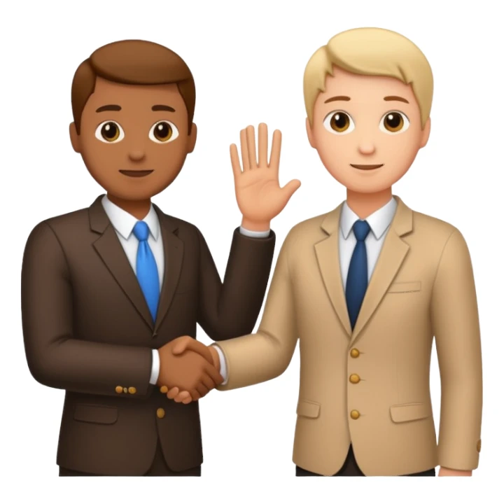 two people shaking hands contact icon sticker