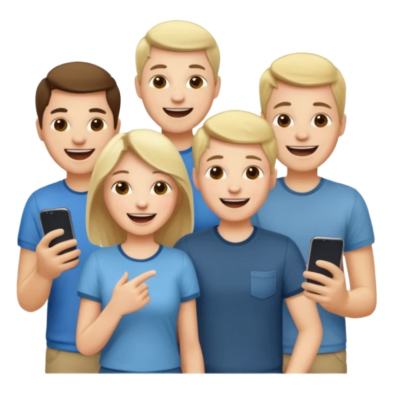 Happy laughing white people sticker