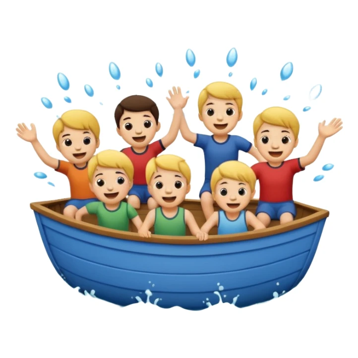 Five kids on the water sticker