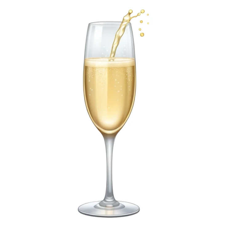 Champagne glass clink with sparkle sticker